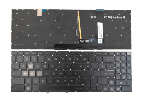 Replacement Blue Backlit Keyboard for MSI Cyborg 15 A12VE A12VE-275CA A12VF A12VF-043US A12VF-215US A12UC A12UCX A12UCX-276US A12UDX A12UDX-247CA, Cyborg 15 A13VE A13VE-218US A13VEK A13VF A13VFK