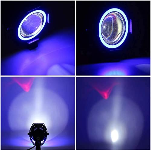 Par Farol De Milha de Led U11 30w Angel Eyes Projetor 12v Moto Neblina Botão Liga/Desliga