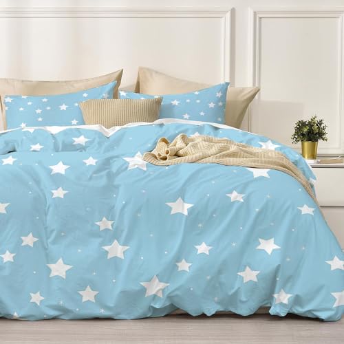 Parure de lit avec fermeture éclair facile à changer housse étoiles 220x240 - 4