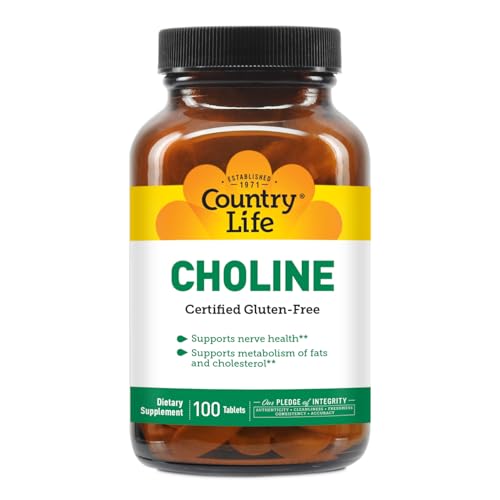 Country Life Choline 650 Mg, 100-Count