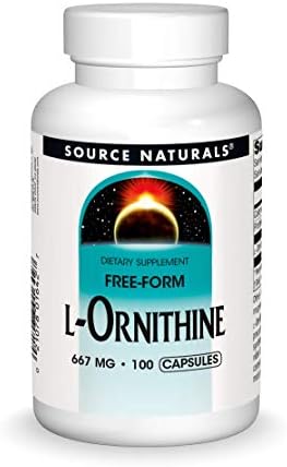 Source Naturals L-Ornithine Free Form Amino Acid Supplement For Muscle Support - 100 Capsules
