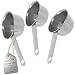 3 pc COFFEE MEASURING SCOOP 1/8 CUP Stainless Steel