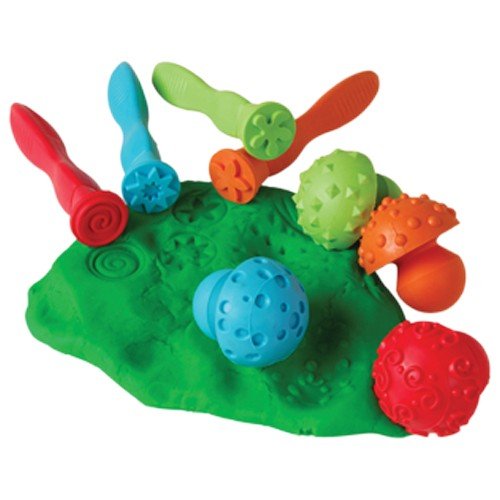 Constructive Playthings 8 pc. Toddler Clay Tools with a Variety of Textures and Patterns for Ages 18 Months and Up
