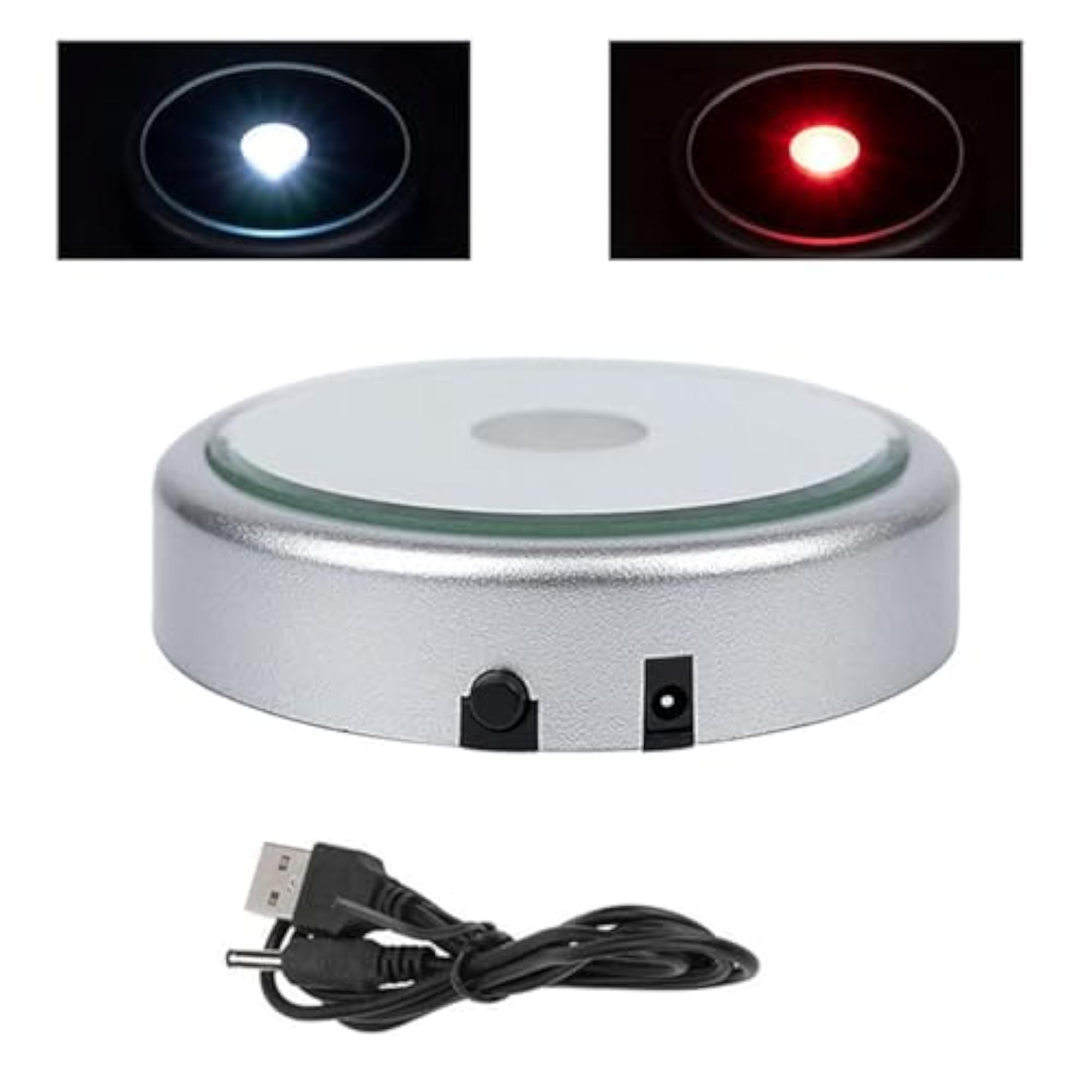 Round LED Colorful Luminous Display Base for Crafts & Jewelry