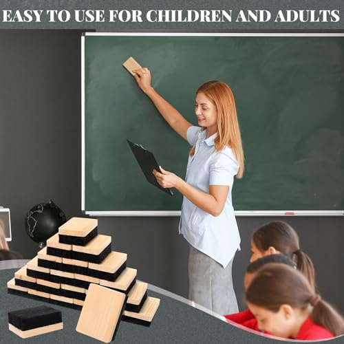 image for Dunzoom 36 Pcs Mini Chalkboard Eraser for Kids Chalkboard Eraser Small