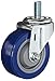 E.R. Wagner Stem Caster, Swivel, Polyurethane Wheel, Delrin Bearing, 210 lbs Capacity, 3" Wheel Dia, 1-1/4" Wheel Width, 3-5/8" Mount Height, 1/2" Stem Dia, 1-1/2" Stem Height