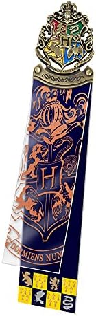 The Noble Collection Harry Potter Hogwarts Crest Bookmark - 6.7in (17cm) Die Cast Metal, PVC and Card Bookmark - Officially Licensed Film Set Movie Gifts Stationery