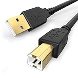 Double blindage pour un transfert de données fiable : équipé d'une feuille d'aluminium 100 % et d'une tresse en cuivre torsadée (48 brins), les interférences sont efficacement bloquées. Ce câble USB B assure ainsi une transmission stable et des performances fiables en permanence