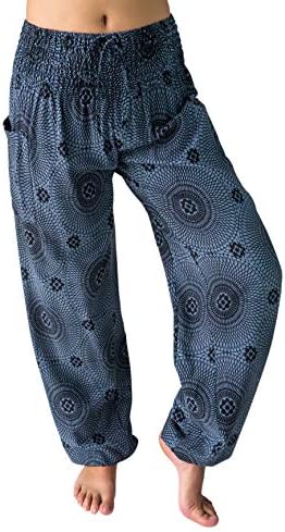 PIYOGA Womens Lounge Yoga Pants Harem Elastic High Waist with Pockets - Petite XS - 2XL