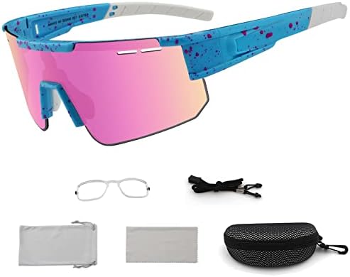 BangLong Cycling Sunglasses, UV 400 Eye Protection Polarized Baseball Sports Running Bike Glasses for Men Women