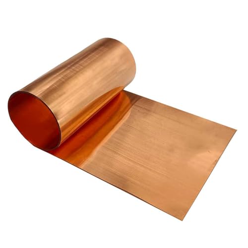 JDJUBOA Copper Sheet Roll 0.5×100×1000Mm-0.5×400×1000Mm, Copper Plate Metal Foil Perfect for DIY Projects, Hobbies and Craft(0.5x250x1000mm)