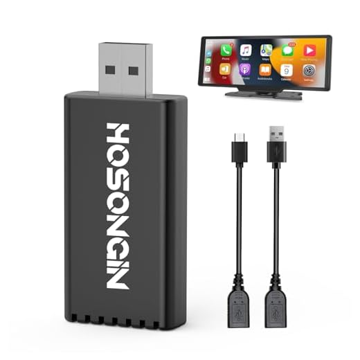 HOSONGIN Carplay Wireless Adapter for iPhone iOS 12+ Small Car Play Dongle for OEM Wired CarPlay 2015