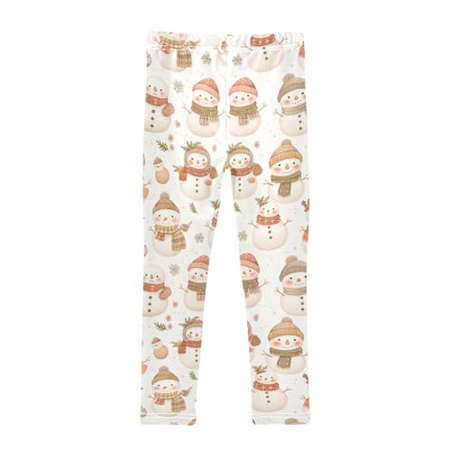 KLL Christmas Cute Snowmen Little Girls Athletic Leggings Stretch Full Length Pants Sports2