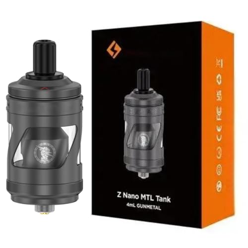 Atomiseur Z Nano MTL Tank Gee-kvape 4 ML (Gunmetal) Compatible Résistance B MTL 0,8 Ω/1,2 Ω 510...