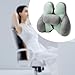 Zialofi 2X Lumbar Support Pillow Chair Back Support Cushion Practical Seat Cushion Waist Pillow for Office Chair Long Sitting Car, Green