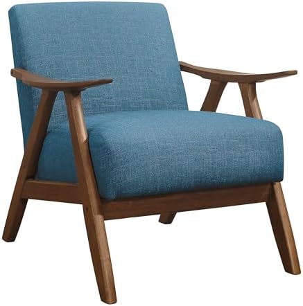 Lexicon Mid Century Modern Accent Chair with Solid Wood Frame in ...