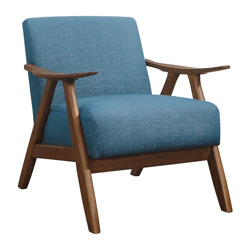 Lexicon Mid Century Modern Accent Chair with Solid Wood Frame