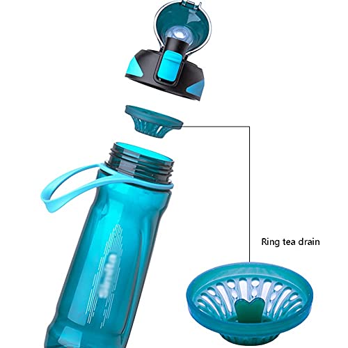 Waterfles Waterfles met Handvat Brede Mond Sportfles Fiets Waterflessen voor Buitensporten Camping Kantoor Wandelingsfles (Kleur: Blauw1) - Image 4
