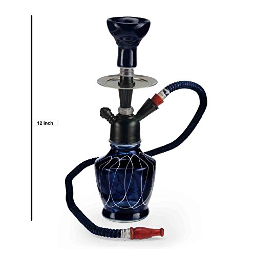 Basement Bazaar Mahi Glass Hookah (24.8 cm, Black)