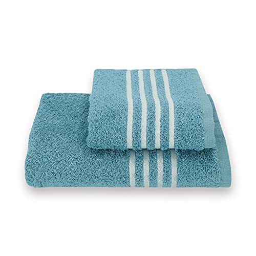 Prodotto di ottima qualita Gabel Lord Set Asciugamano + Ospite, Cotone, Blu Petrolio, 60x100-40x60, 2 unità