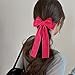 2pcs Hot Pink Velvet Hair Bows Hair Ribbon Clips 5.5