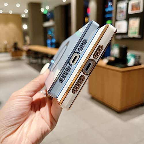 Owncase Magnetic for iPhone 14 Plus Case, (Compatible with MagSafe) (Full Camera Lens Protection) (Reinforced Corners) Shockproof Soft TPU Electroplate Edge Bumper Case for Women, Blue by Owncase - Image 5