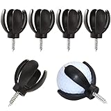 MDYNI 6 Pieces Golf Ball Retriever 4-Prong Pick Up Steel Saver Shaft Tool Golf Ball Grabber Sucker C