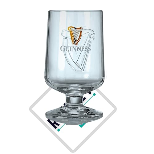 Guinness Stemmed Chalice Embossed Roxley 420ml X1 Beer Lager Pint Glass Glasses Man Cave 14oz Pub Club