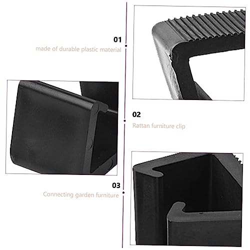 Yardenfun 8 Pçs Clipes De Móveis De Vime Conectores Seccionais Cadeiras De Vime Para Fora Da Porta M