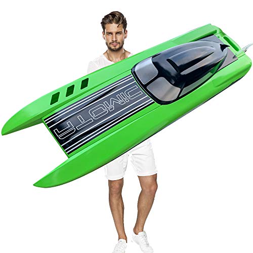 Ready to Run, Remote Control Speed â€‹â€‹Boat 85km/h (53mph) Fliping Watercraft Brushless Motor 60A ESC Metal Rudder for Adults on Lake Water Pool, 33.5\" S210ï¼ˆFast Express Offersï¼‰