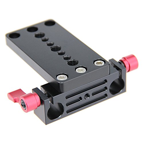 Camvate Tripod Mount Plate 15Mm Railblock Rod Clamp For Dslr Camera Rig Support #TOP6