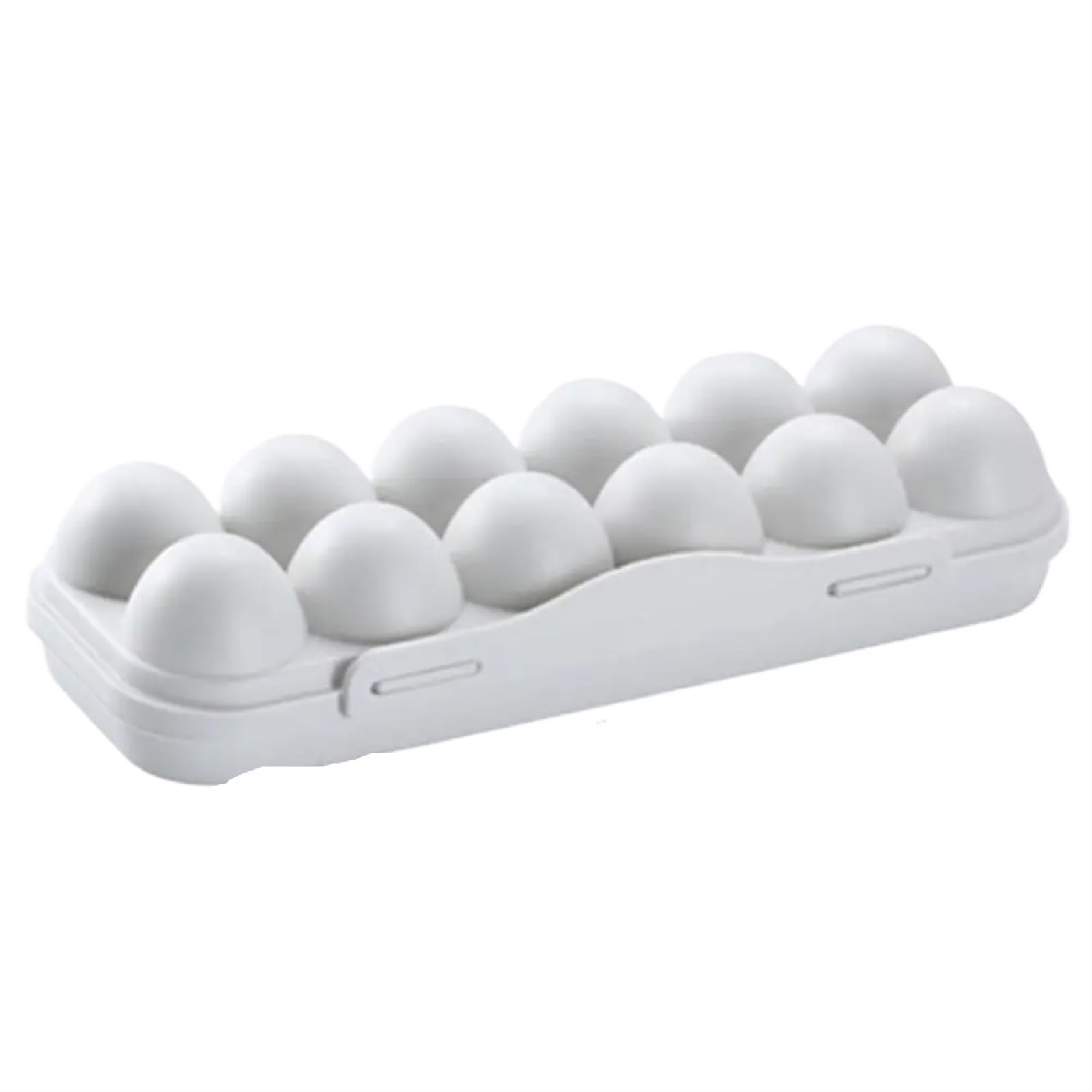 1/2 Uds. Caja de almacenamiento de huevos de 12 rejillas, contenedor de huevos de plástico a prueba de golpes, bandeja con ranura for huevos, caja for refrigerador, Camping, Picnic, senderismo y viaje