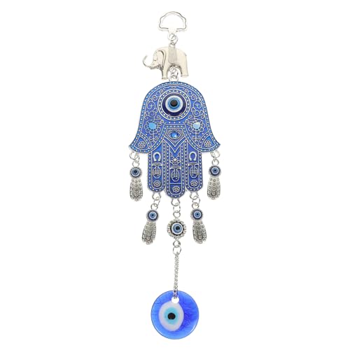 FOMIYES Adorno Colgante De Mal De Ojo con Mano De Elefante Amuleto Protector Decoración De Pared para Hogar Oficina Tienda 8.7 Pulgadas Ligero Fácil De Colgar