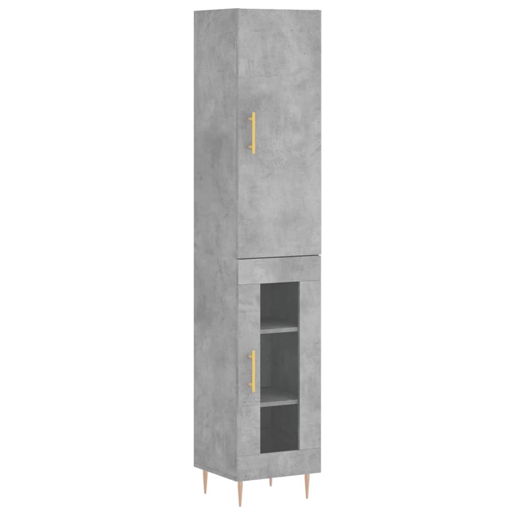 VIDAXL Highboard Engineered Wood Grey 34.5x34x180 cm