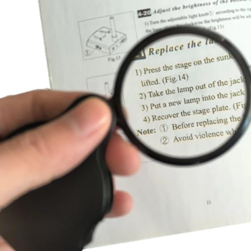 Lupa de Aumento Portátil Dobrável de Bolso com Lente de 60mm - Compacta, Prática e Ideal para Uso Di