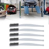 FACAIIO Stahldrahtbürsten mit Kunststoffgriff, 5 Stück, Detail-Reinigungsbürsten-Set, Auto für Marine-Bau und industrielle Nutzung