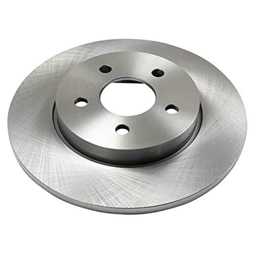 Image of TRQ Rear Brake Pad and Rotor Set Semi Metallic Solid Rotors Compatible with 2002-2004 Jaguar X-Type