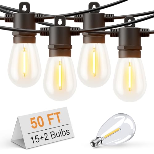 Svater Outdoor String Lights 50 FT, Patio Light for Outside