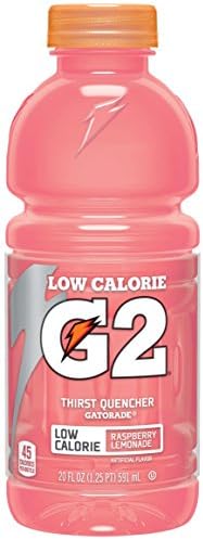 Gatorade Thirst Quencher G2 Low Calorie, Raspberry Lemonade, 20 Fl Oz (Pack Of 8)