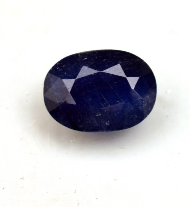 Saphir bleu naturel authentique pour remplacer une pierre perdue sur bague ou collier