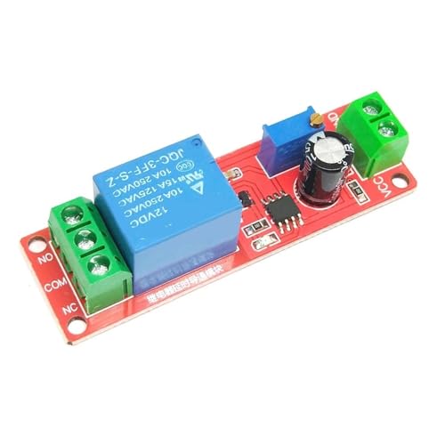 Relé de retardo de CC de 5V con temporizador NE555 e interruptor de control blindado para circuitos