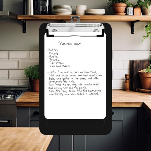 Prancheta Slip Transparente (12x18,5cm) com Prendedor Metálico Wire Clip e Papel Branco 50fls A6 - K