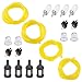 QIUYE 20 Feet Fuel Lines Hose (4 Sizes) with Fuel Filter and Primer Bulb, Replacement Set for Chainsaw String Trimmer Leaf Blower Lawnmower Common 2 Cycle Small Engine (Fuel Line1)