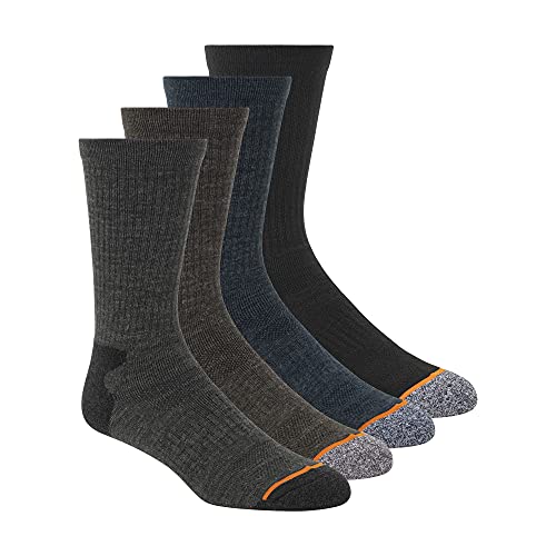 Weatherproof Men's 4 Pack Terry Crew Socks, Assorted, 10 13 US