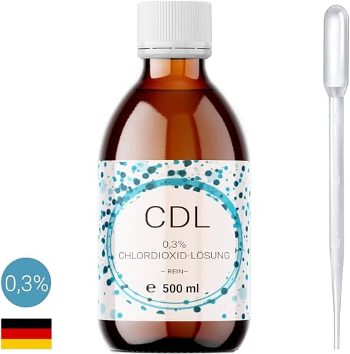 500ml CDL/CDs Chlordioxid 0,3% Lösung, Glasflasche mit Pipette