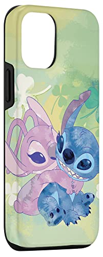 Coque iPhone 12 Pro Disney Stitch finition précise et ajustement parfait vert - 3
