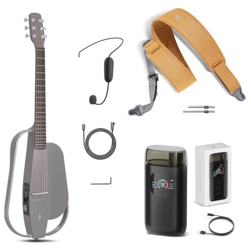 Enya Acoustic Electric Carbon Fiber Travel Guitar NEXG SE Smart Guitarra for Adults with 30W Wireless Speaker & enya Magnetic Strap & Enya Smart Automatic Guitar Tuner