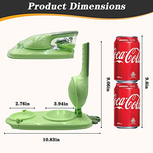 Moatik 2 In 1 Dumpling Maker, Portable Manual Dumpling Maker Multi-Function Dumpling Maker Press Safety Abs Material Empanada Maker Press (Green) #TOP6