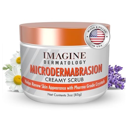 Microdermabrasion Facial Creamy Scrub & Face Exfoliator with Microdermabrasion Crystals Clinical Grade Acne Scars, Anti-Aging, Renews Skin No Machine No Mess 3 oz 85 grams