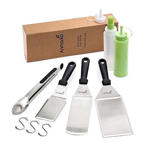 Metal Spatula Set of 6 - Griddle Accessories kit - Grill Flat Spatula Pancake Flipper Hamburger Turner - Metal Utensil Great for BBQ Grill Flat Top Cast Iron Griddle - Commercial Grade - Thumbnail 7